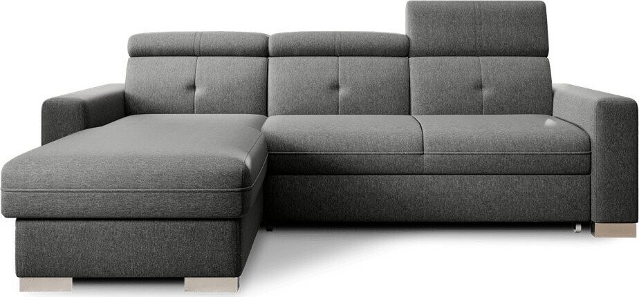 Šedá rozkládací/s úložným prostorem rohová pohovka (levý roh/s lenoškou) Fresia – ELTAP