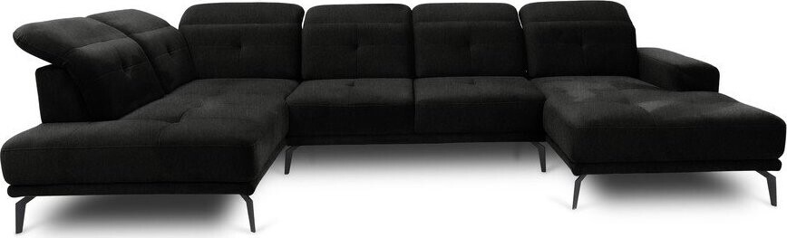 Černá rohová pohovka (levý roh/do 