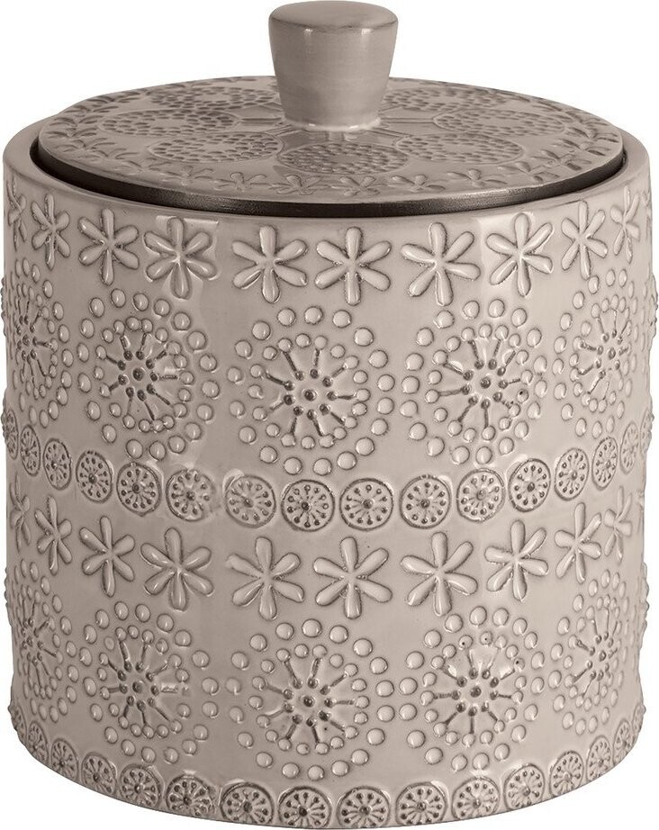 Béžový porcelánový koupelnový organizér na vatové tampony Relief – Spirella