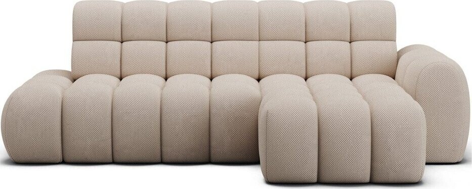 Béžová rozkládací rohová pohovka (pravý roh/s lenoškou) Ceedro – ELTAP