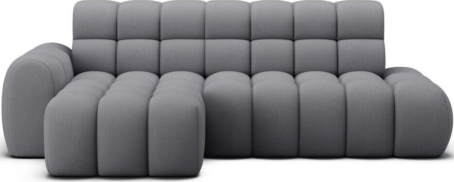 Šedá rozkládací rohová pohovka (levý roh/s lenoškou) Ceedro – ELTAP