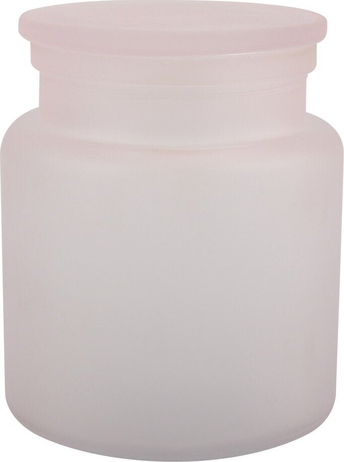 Světle růžový skleněný koupelnový organizér na vatové tampony Yoko – Spirella