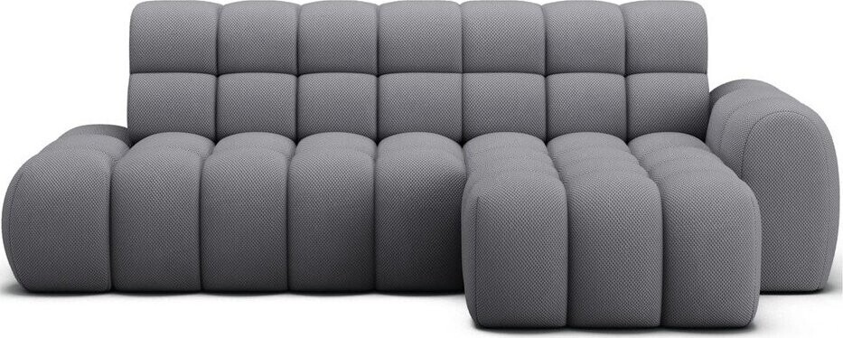 Šedá rozkládací rohová pohovka (pravý roh/s lenoškou) Ceedro – ELTAP