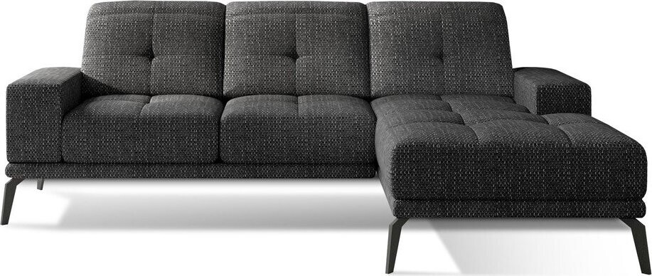 Černá rohová pohovka (pravý roh/s lenoškou) Torrense – ELTAP