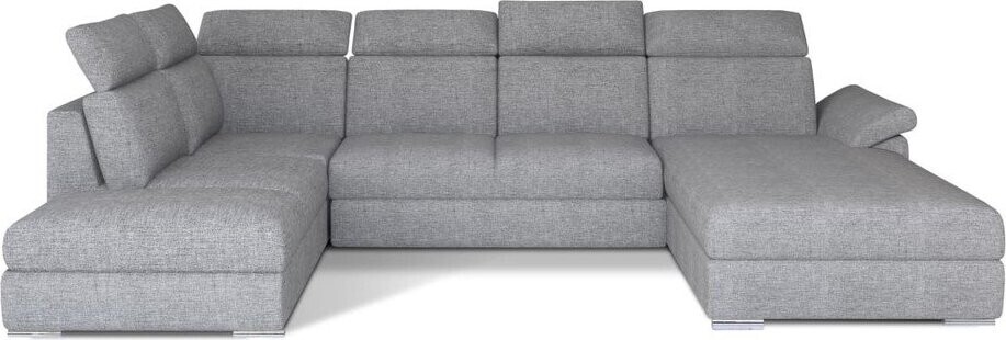 Světle šedá rozkládací rohová pohovka (levý roh/do 