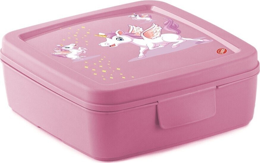 Růžový dětský svačinový box Unicorn – Snips