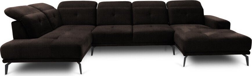 Tmavě hnědá rohová pohovka (levý roh/do 