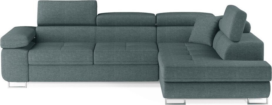 Modrá rozkládací/s úložným prostorem rohová pohovka (pravý roh/do L) Anton – ELTAP