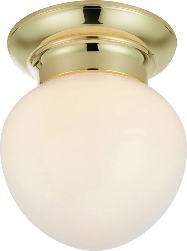 Bílé/v mosazné barvě stropní svítidlo se skleněným stínidlem Ronda – Markslöjd