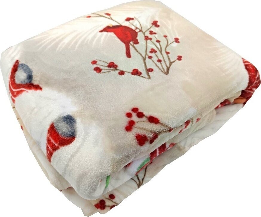 Krémová deka s vánočním motivem z mikroplyše 150x200 cm Goblin – My House