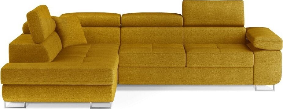 Žlutá rozkládací/s úložným prostorem rohová pohovka (levý roh/do L) Anton – ELTAP