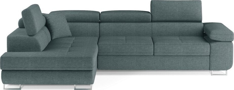 Modrá rozkládací/s úložným prostorem rohová pohovka (levý roh/do L) Anton – ELTAP