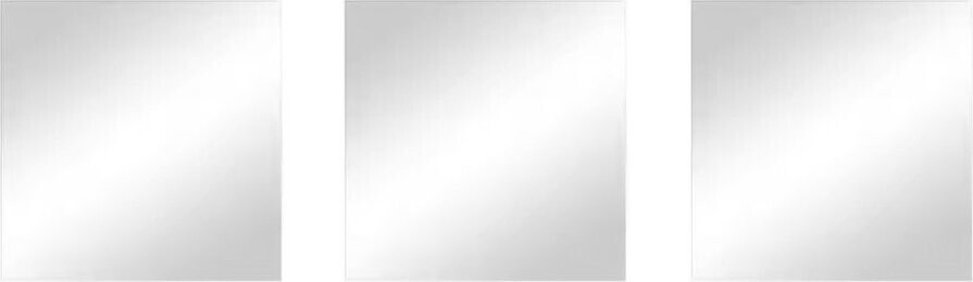 Nástěnná zrcadla v sadě 3 ks 30x30 cm – MSV