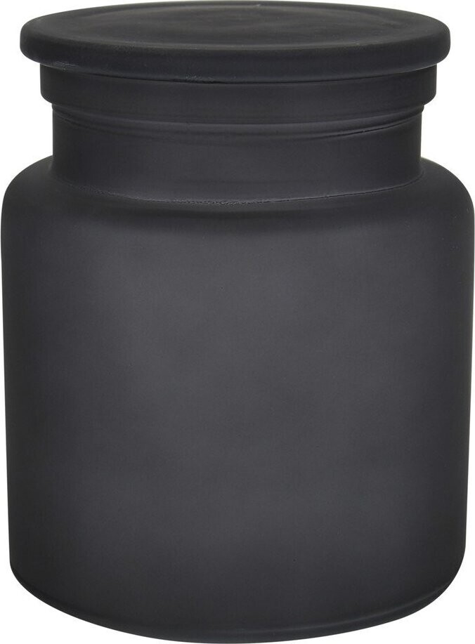 Tmavě šedý skleněný koupelnový organizér na vatové tampony Yoko – Spirella