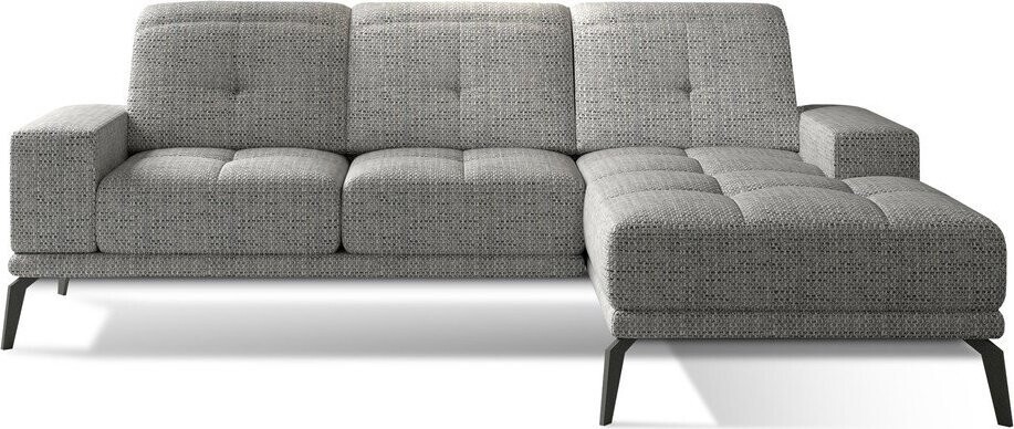 Šedá rohová pohovka (pravý roh/s lenoškou) Torrense – ELTAP