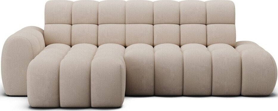 Béžová rozkládací rohová pohovka (levý roh/s lenoškou) Ceedro – ELTAP