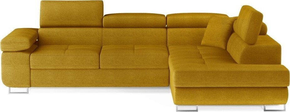 Žlutá rozkládací/s úložným prostorem rohová pohovka (pravý roh/do L) Anton – ELTAP