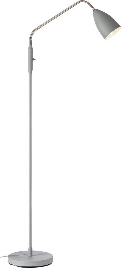 Šedá LED stmívatelná stojací lampa s kovovým stínidlem (výška 140 cm) Patro – Markslöjd