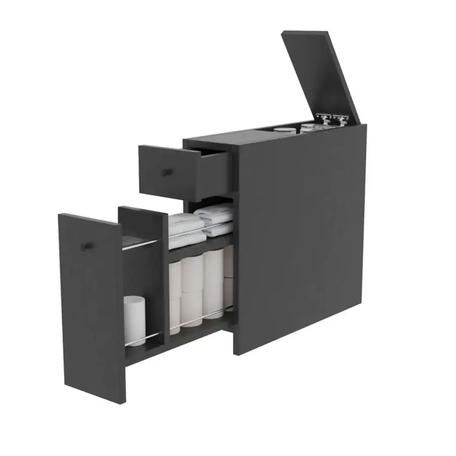 Casarredo Úzká koupelnová skříňka KALDER - antracit