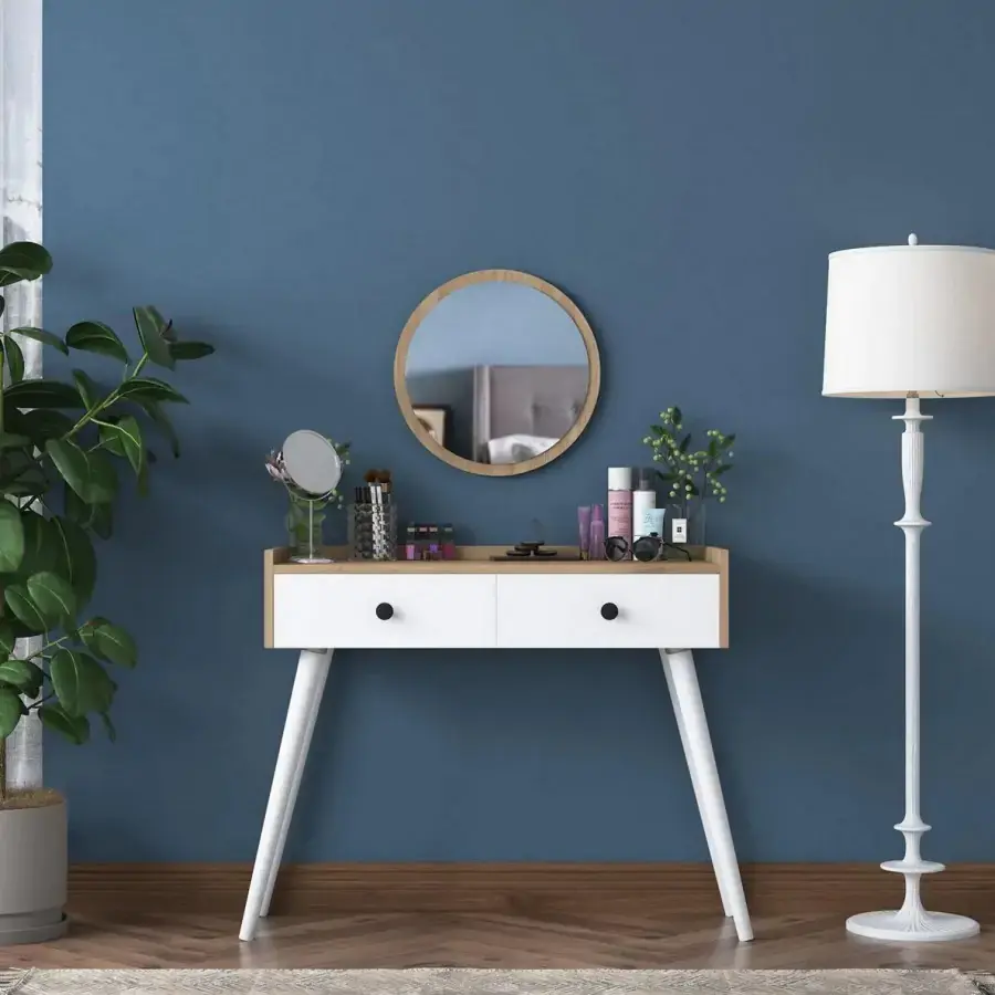 Casarredo Toaletní stolek se zrcadlem BRORA - dub/bílá