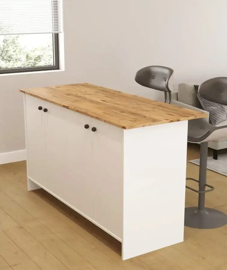 Casarredo Kuchyňský ostrůvek VENTURI ÚP - bílá/borovice