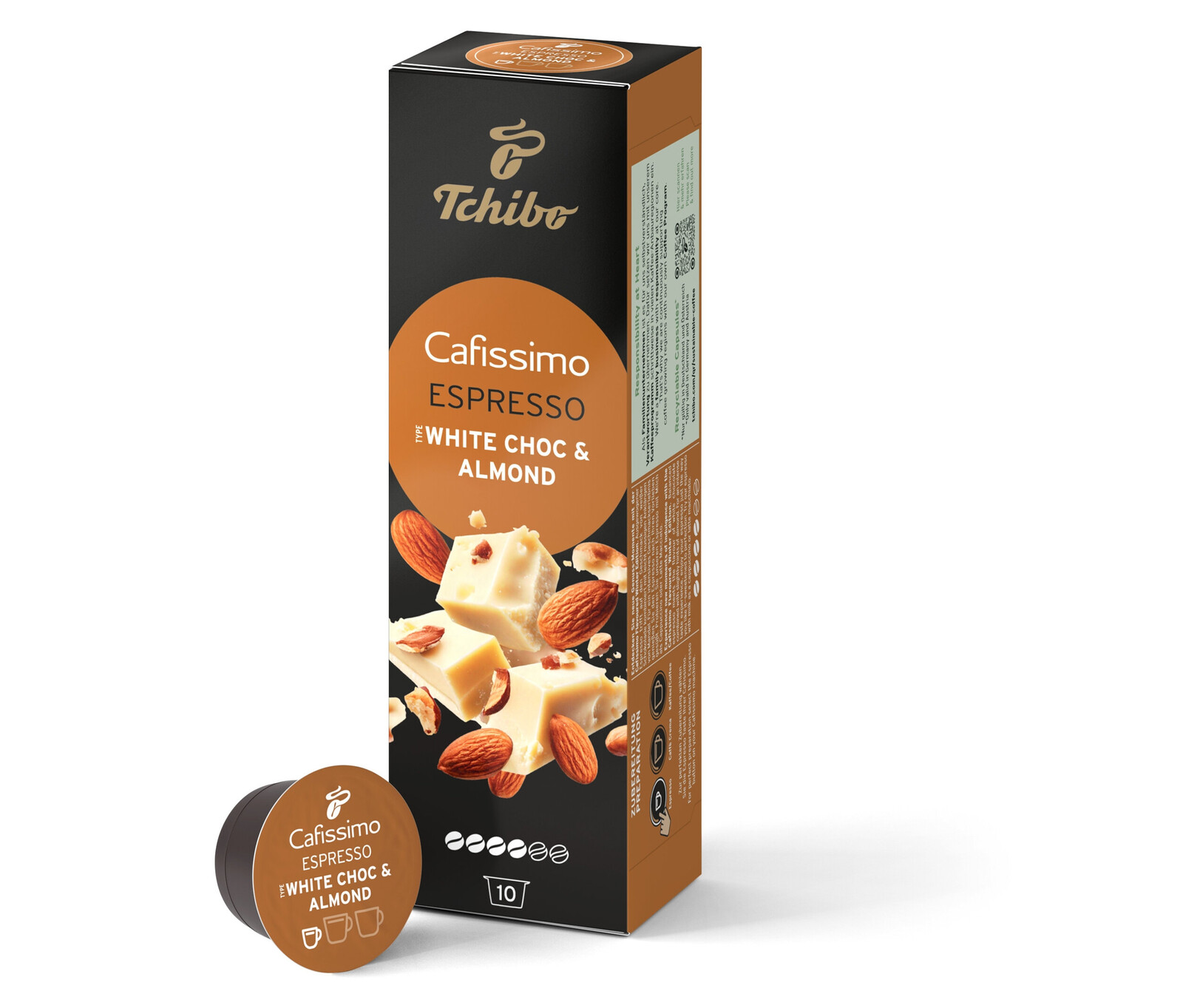 Cafissimo Flavoured Espresso − White Choc & Almond − 10 kapslí - Intenzita: 4/6