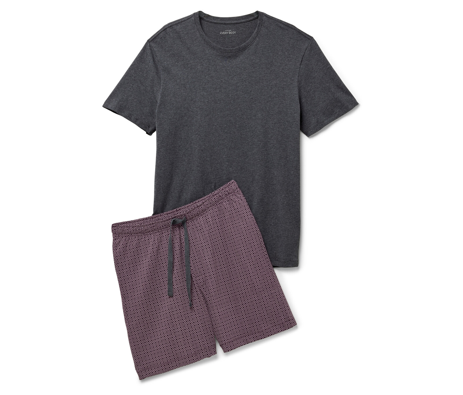 Tchibo - Krátká pyžamová souprava - pro muže - vel. XL 56/58 - barva: černá/s potiskem