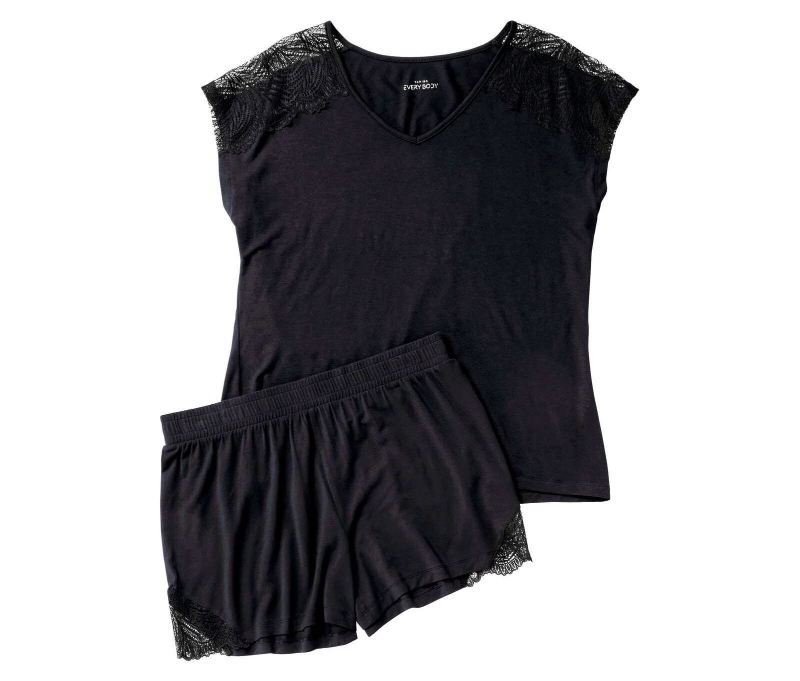 Tchibo - Krátké pyžamo - pro ženy - vel. L 44/46 - barva: černá