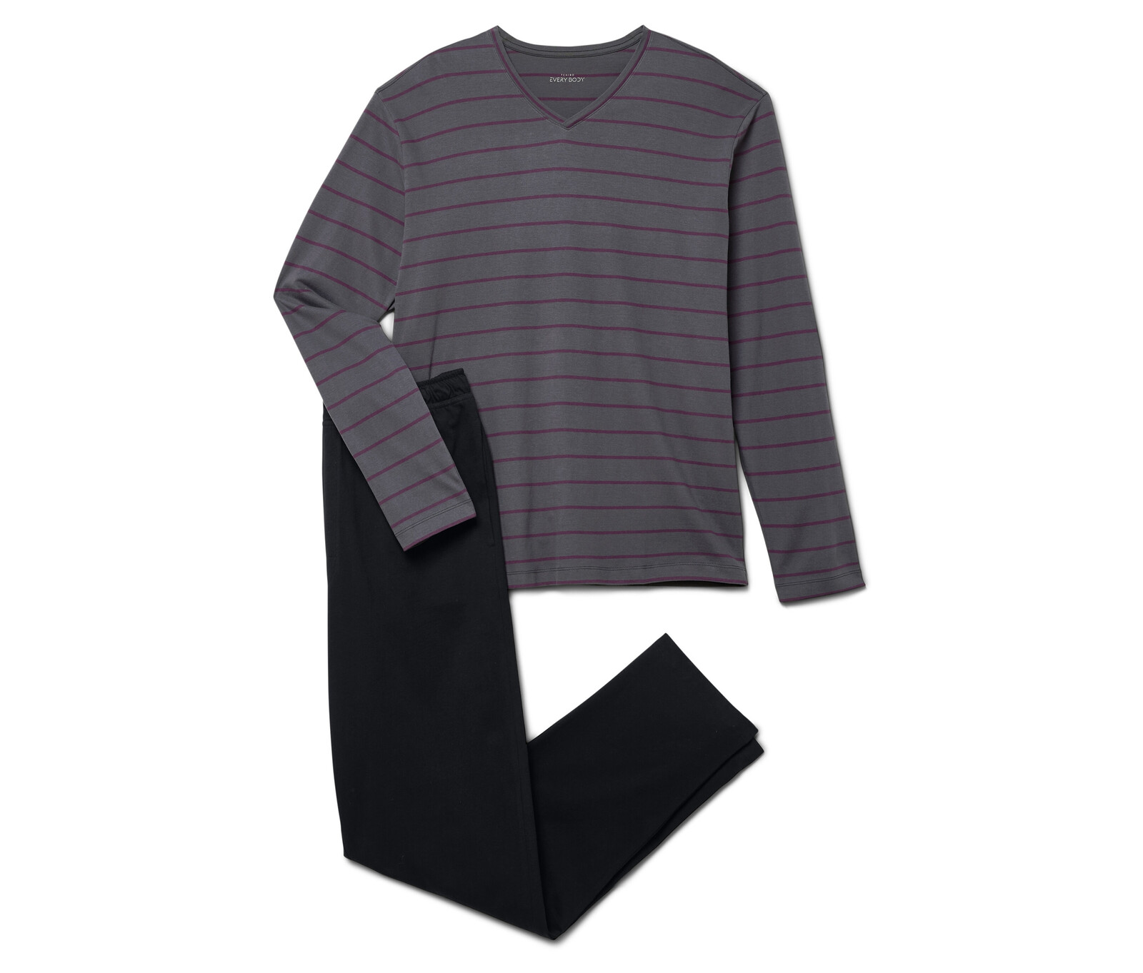 Tchibo - Pyžamová souprava - pro muže - vel. S 44/46 - barva: červená/s proužky