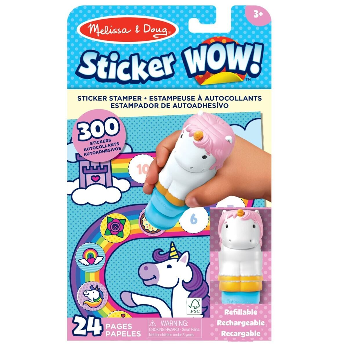 Melissa & Doug Sticker WOW! - Samolepky jednorožci