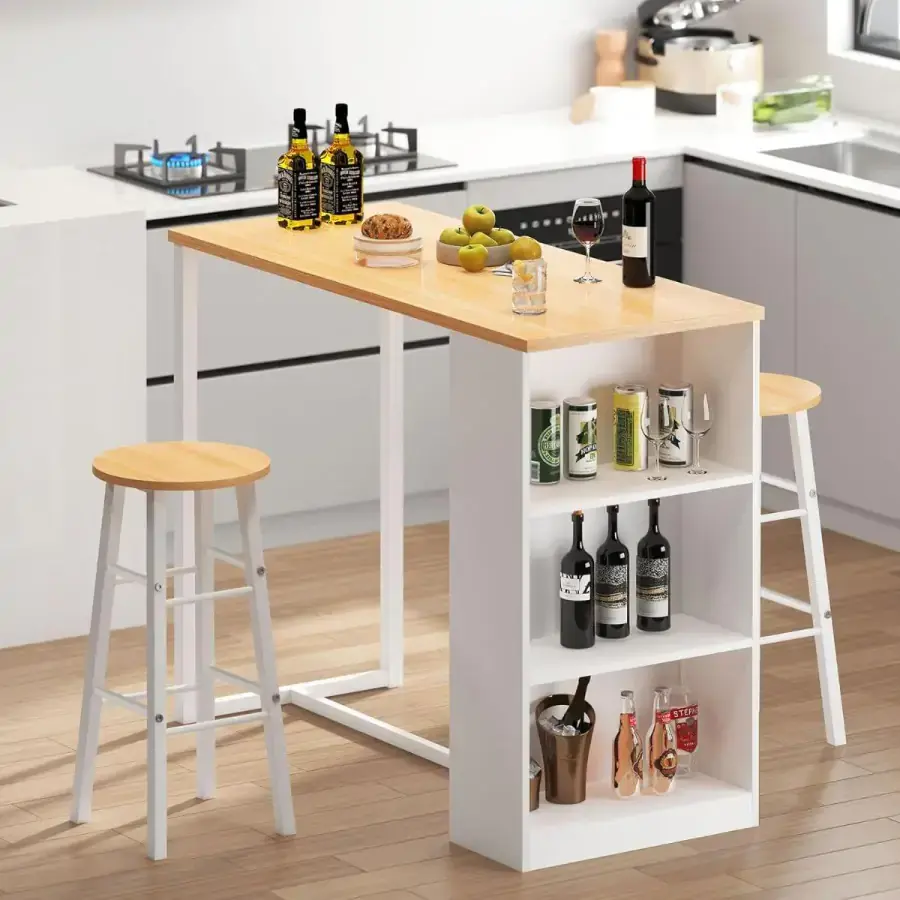 Casarredo Barový set 1+2 CARBA - bílá/sonoma