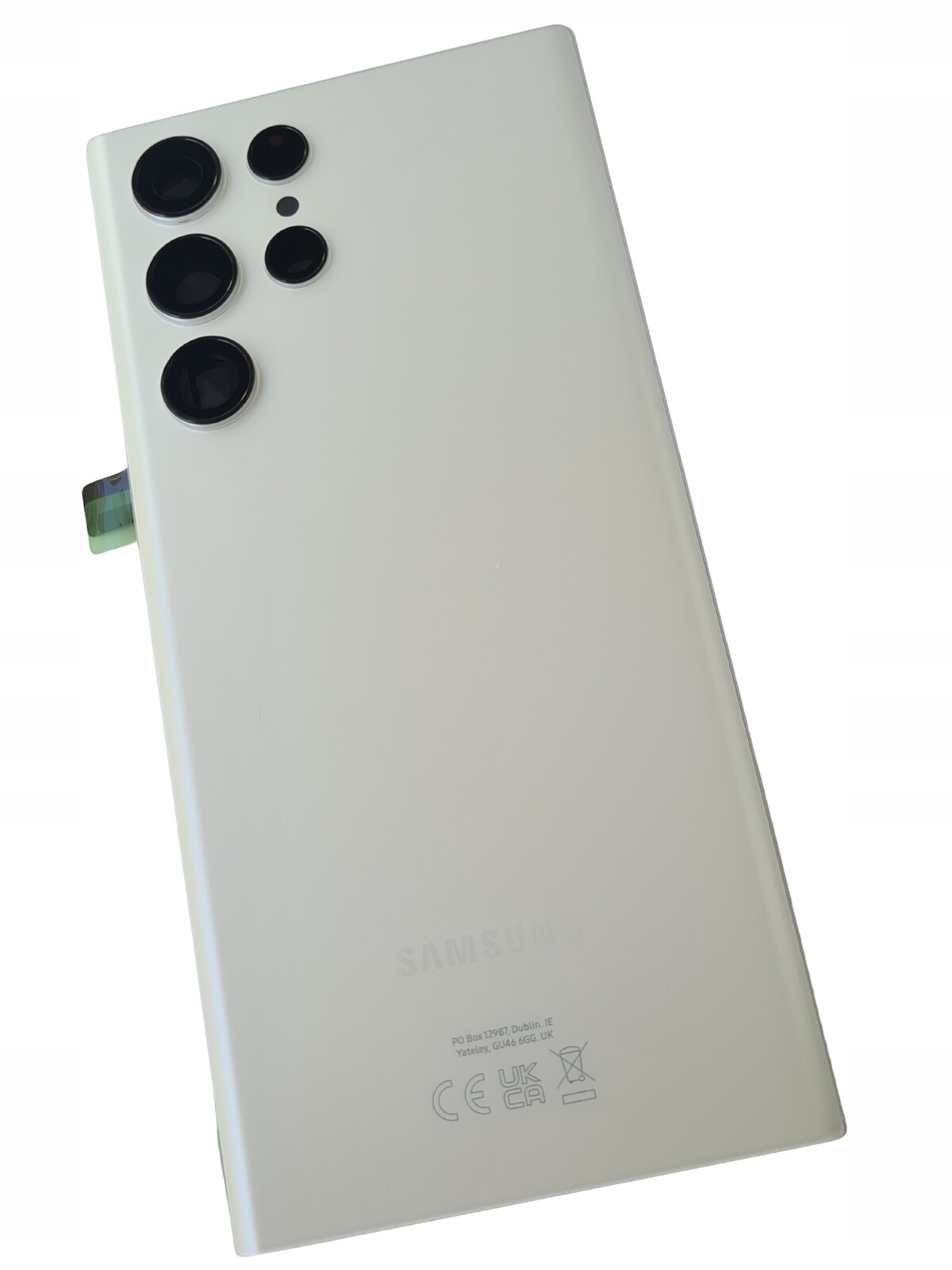 Org zadní krytka zadní kryt originál pro Samsung Galaxy S22 Ultra, bílá