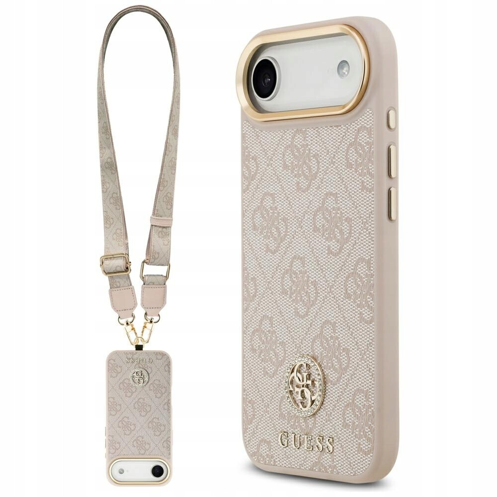 Pouzdro 4G Strass Logo & Big Strap Metal Buttons Guess pro iPhone Air R