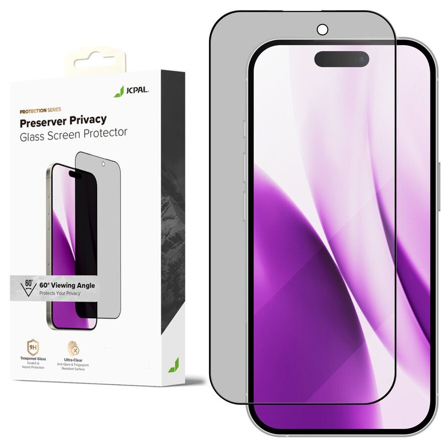 s privátním filtrem Sklo Jcpal pro Apple iPhone 17