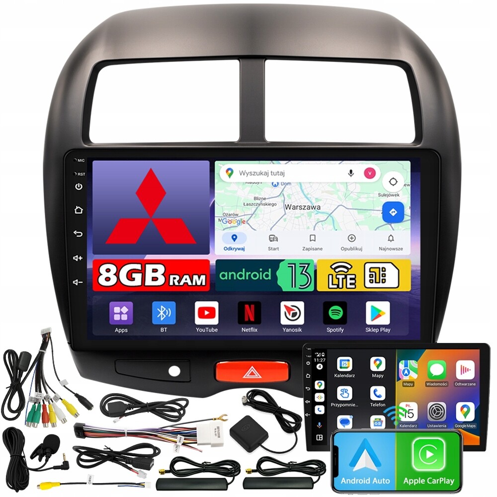 Automobilové Rádio Ncs ZQ9 Mitsubishi Asx 2010-2016 Android 8GB Lte