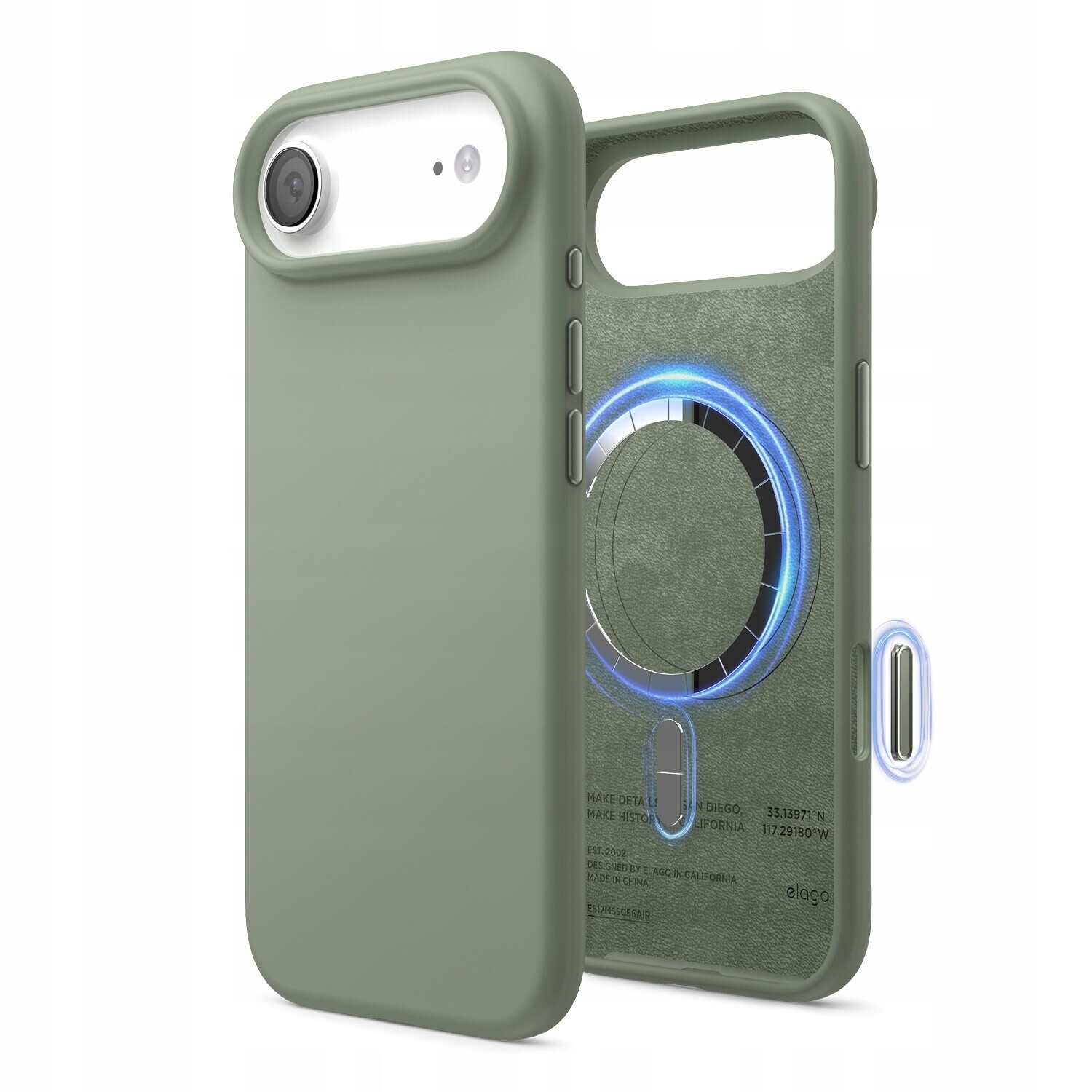 Silikonové Pouzdro s MagSafe Elago pro iPhone 17 Air Khaki Green