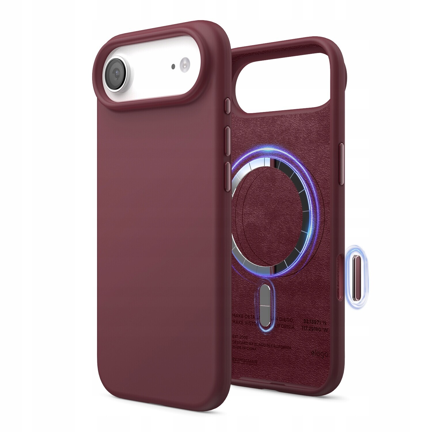 Silikonové Pouzdro s MagSafe Elago pro iPhone 17 Air Burgundy