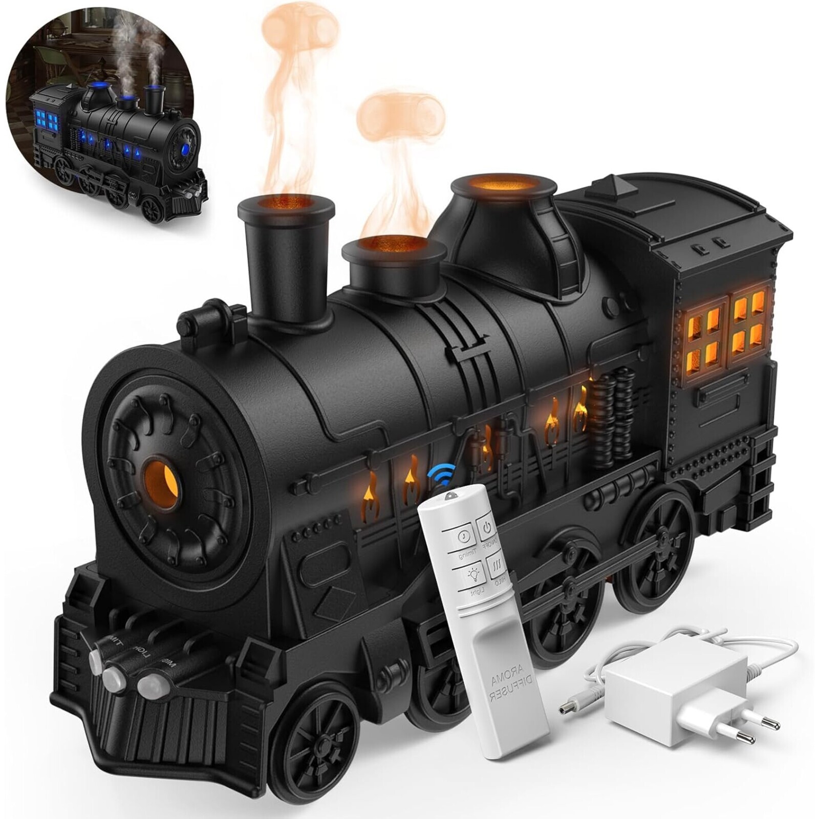 Difuzér Voňavý zvlhčovač vzduchu do dětského pokoje Lokomotiva Vlak