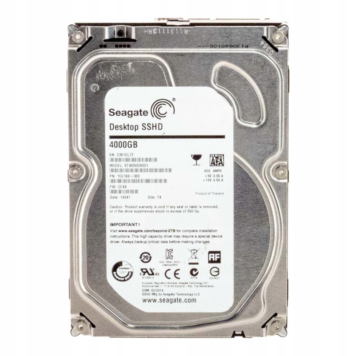 Seagate Desktop Sshd 4TB 5.9K 64MB 8GB MLC Sata III 3.5'' ST4000DX001