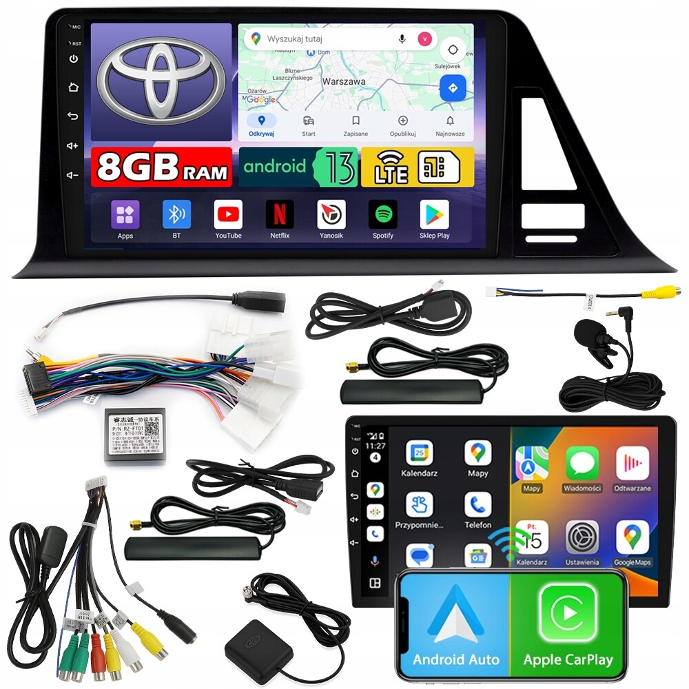 Autorádio Ncs ZQ9 Toyota C-hr 2016-2020 Android 8GB Lte