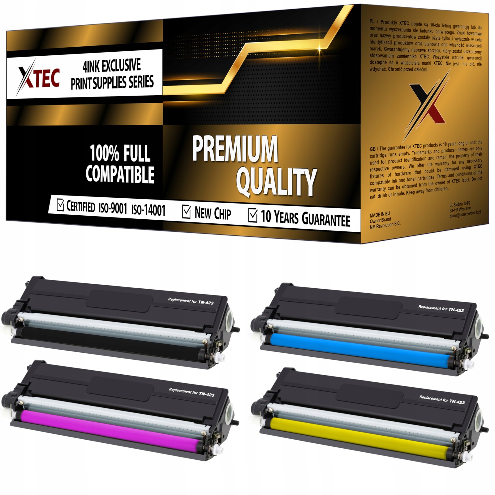 Toner TN423 pro 4x tiskárnu Brother DCP-L8410CDW, MFC-L8690CDW, MFC-8900CDW, HL-L8260CDW