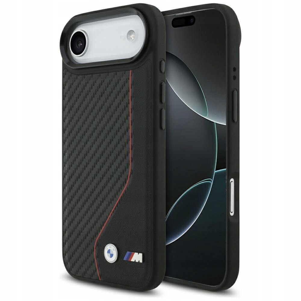 Pouzdro Bmw M Carbon Line & Logo MagSafe pro iPhone Air, červené