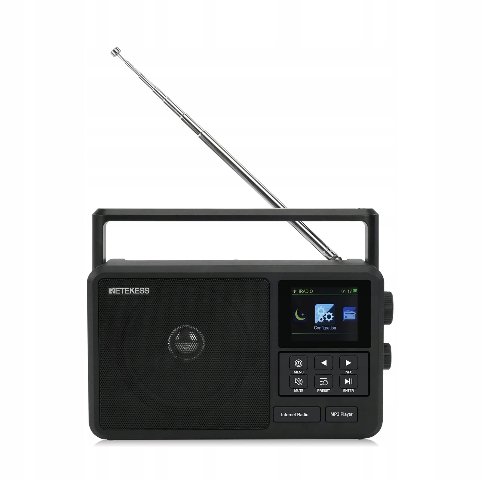 Přenosné Rádio Retekess TR640 Mini LCD Rádio, Cestovní Bluetooth Přehrávač