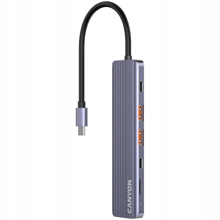 Canyon Hub DS-17 6 w 1 4k Usb-c Šedý