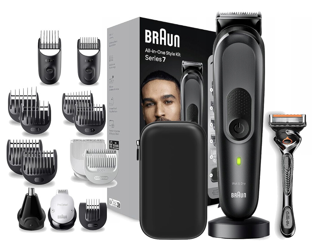 Zastřihovač Holicí Strojek Braun 7 MGK7491 Pouzdro Stylingová Sada 17 V 1