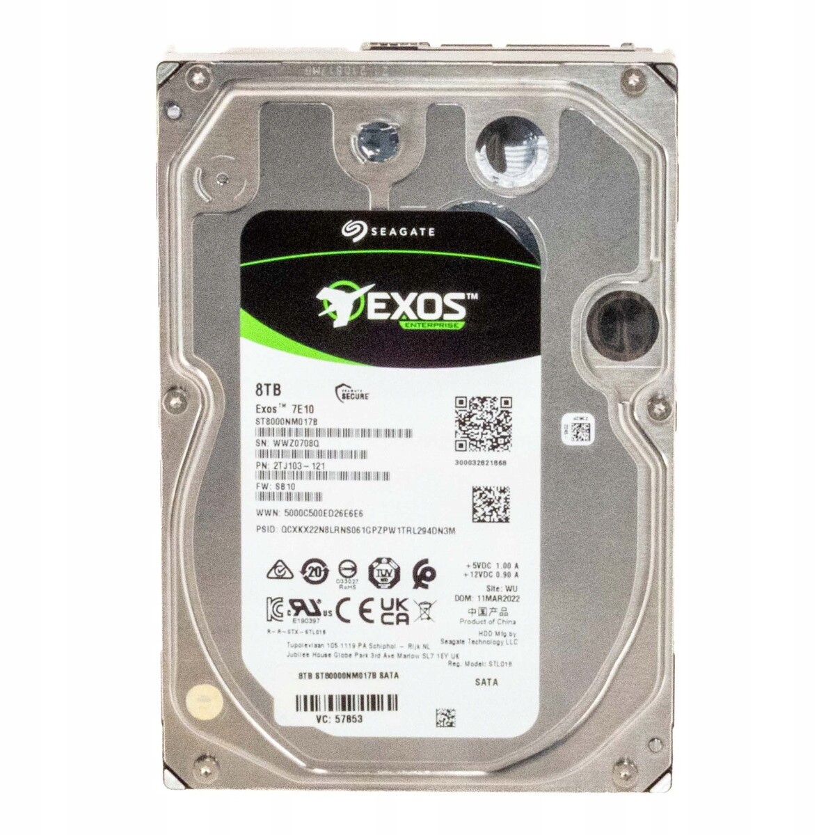 Seagate Exos 7E10 8TB Sata III 7.2K 256MB 3.5'' ST8000NM017B