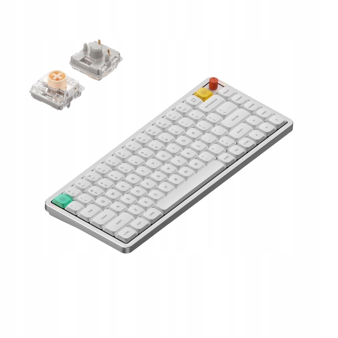 NuPhy Air75 V3 Bezdrátová mechanická klávesnice Bílá Blush nano Switch