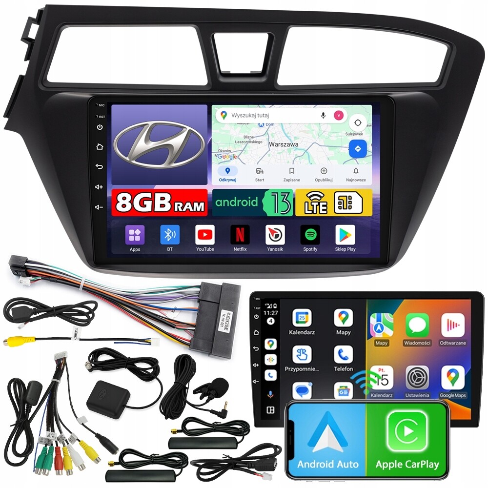 Automobilové Rádio Ncs ZQ9 Hyundai i20 II 2015-2017 Android 8GB Lte