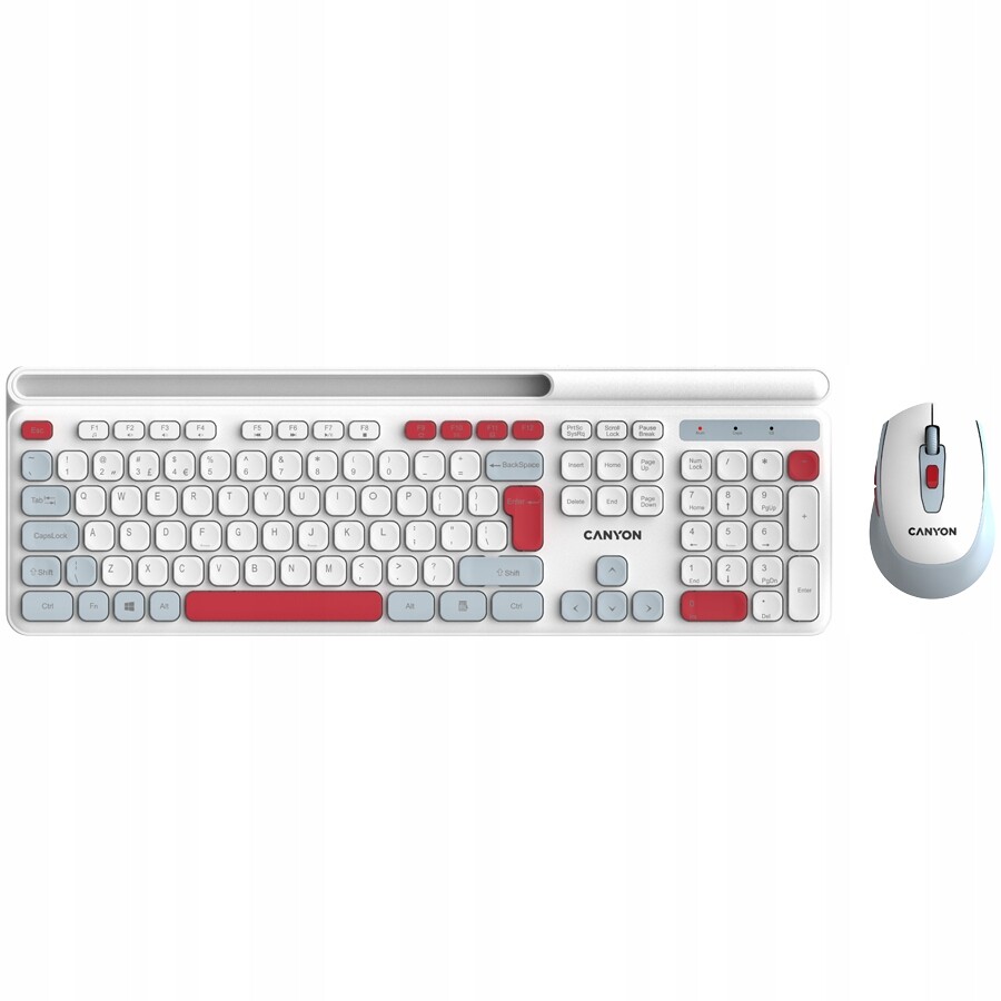 Canyon Sada klávesnice a myši HSET-W5 Bezdrátová bílá