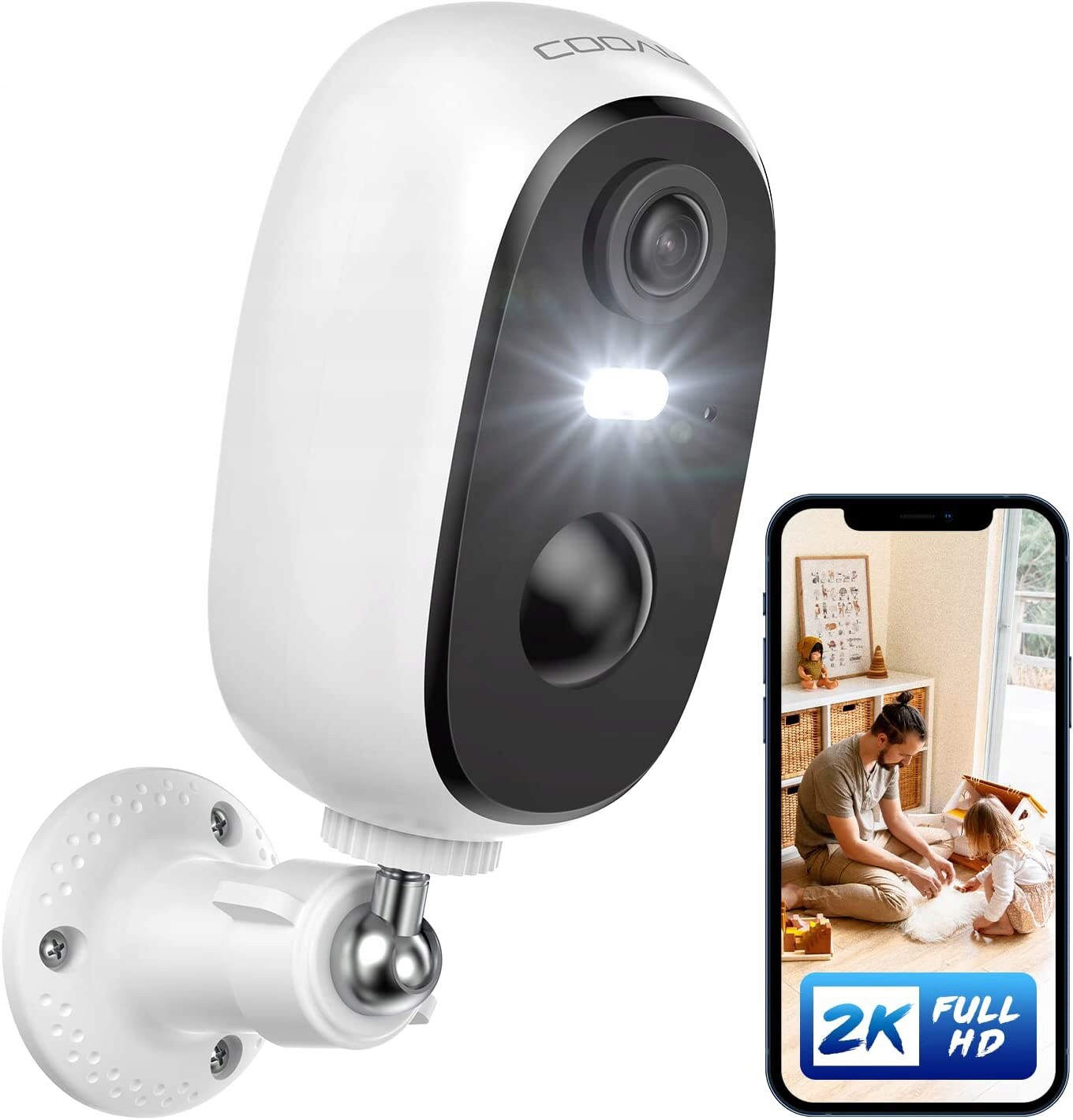 Bezdrátová venkovní monitorovací kamera Cooau C4 2K Wifi